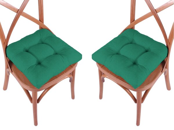 2 galettes de chaise 40 x 40 x 5 cm - Vert
