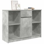 vidaXL Buffet avec tiroir gris béton 101x35x76 cm bois d'ingénierie