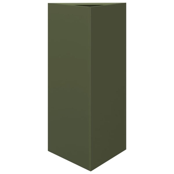 vidaXL Jardinière vert olive triangulaire 40x34 5x70 cm acier