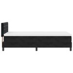 vidaXL Lit à ressorts avec matelas Noir 90 x 190 cm Velours