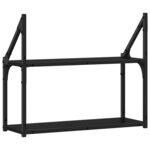 vidaXL Étagère Murale Chêne noir 60 x 21 x 51 cm Bois d'ingénierie