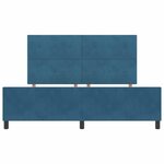 vidaXL Lit à ressorts avec tête de lit Bleu foncé 180 x 200 cm Velours