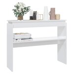 vidaXL Table console blanc brillant 102x30x80 cm bois d'ingénierie