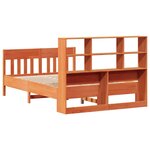 vidaXL Cadre de lit sans matelas cire marron 140x190cm bois pin massif