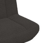 vidaXL Chaise pivotante Gris foncé 63 x 75 x 76 cm Peau de mouton