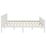vidaXL Cadre de lit sans matelas blanc bois massif de pin 180x200 cm