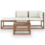 vidaXL Salon palette de jardin 4Pièces avec coussins Bois de pin imprégné