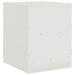 vidaXL Table de chevet blanc 34 5x39x44 cm acier