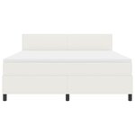 vidaXL Lit avec Sommier et Matelas & LED crème Super King Tissu en Velours Côtelé