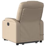 vidaXL Fauteuil inclinable de massage Cappuccino Similicuir