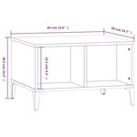 vidaXL Table basse Chêne fumé 60x50x36 5 cm Bois d'ingénierie