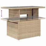 vidaXL Salon de jardin avec coussins 9 Pièces beige résine tressée