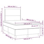 vidaXL Sommier à lattes de lit avec matelas Noir 120x200 cm Velours