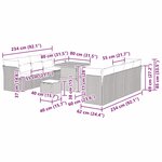 vidaXL Ensemble de canapé de jardin 11 Pièces Gris polyrotin