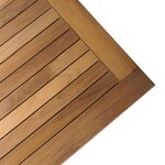 vidaXL Table de Jardin Marron Bois de teck massif