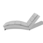 vidaXL Chaise longue Blanc Similicuir