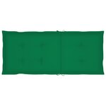 vidaXL Chaises de jardin lot de 4 avec coussins vert Bois teck solide