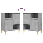 vidaXL Buffet Gris béton 60x35x70 cm Bois d'ingénierie