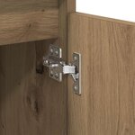 vidaXL Buffet Chêne artisanal 60 x 35 x 70 cm Bois d'ingénierie et fer