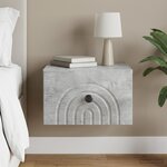vidaXL Cabinet de chevet mural Gris béton 33 x 34 5 x 20 cm
