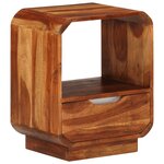 vidaXL Table de chevet avec tiroir Bois massif 40x30x50 cm