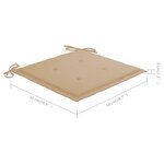vidaXL Chaises à manger de jardin avec coussins lot de 3 Acacia massif