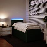 vidaXL Sommier à lattes de lit et matelas Vert foncé 80x200 cm Velours