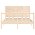 vidaXL Cadre de lit avec tête de lit 120x200 cm bois massif