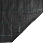 vidaXL Membrane anti-mauvaises herbes noir 2x100 m PP
