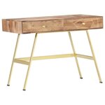 vidaXL Bureau avec tiroirs 100x55x75 cm bois solide