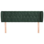 vidaXL Tête de lit avec oreilles Vert foncé 163x23x78/88 cm Velours
