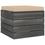 vidaXL Salon palette de jardin 3 Pièces avec coussins Bois de pin massif