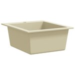 vidaXL Évier de cuisine Granit Seul lavabo Beige
