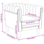 vidaXL Fauteuil marron similicuir daim