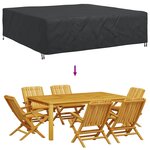 vidaXL Housse pour mobilier d'extérieur Noir 275 x 275 x 70 cm 420D