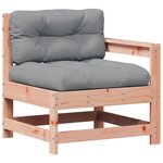 vidaXL Salon de jardin 4 Pièces avec coussins bois massif douglas