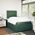 vidaXL Sommier à lattes de lit avec matelas vert foncé 120x190 cm