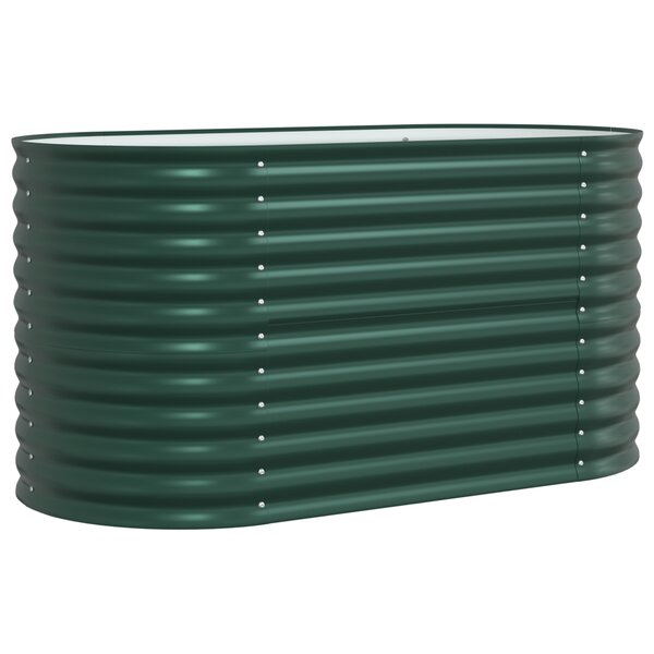 vidaXL Jardinière Élevée Verte 160x80x81 cm Acier Galvanisé