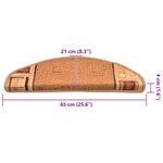 vidaXL Tapis d'escalier autoadhésifs 5 Pièces 65x21x4 cm Beige