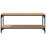 vidaXL Meuble TV Chêne artisanal 100x33x41cm Bois d'ingénierie et fer