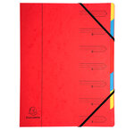 Trieurs dos agrafé - avec élastiques - 7 compartiments - 24 5x32cm - couleurs aléatoires EXACOMPTA