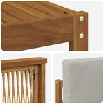 vidaXL Ensemble de canapés d'extérieur 6 pc Naturel et gris clair