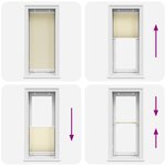 vidaXL Store plissé crème 55x100 cm largeur du tissu 54 4 cm polyester