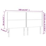 vidaXL Tête de lit à LED Gris clair 160x5x118/128 cm Tissu
