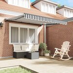 vidaXL Cadre d'auvent Anthracite et blanc 350 x 250 cm