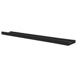 vidaXL Étagères à rebord pour cadre photo 2 Pièces Noir 80x9x3 cm MDF