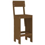 vidaXL Ensemble de bar de jardin 7 Pièces marron miel bois de pin massif