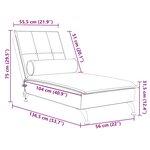 vidaXL Chaise longue de massage avec traversin crème velours