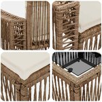 vidaXL Ensemble de canapé de jardin 9 Pièces Beige et blanc crème
