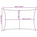 vidaXL Voile d'ombrage 160 g/m² Rouge 3x5 m PEHD